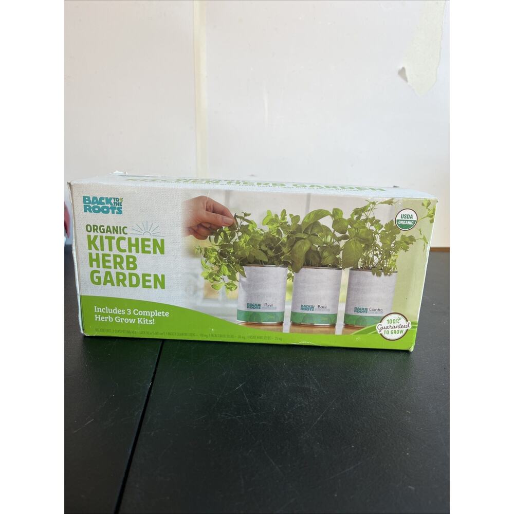 Back To The Roots Kitchen Herb Garden Grow Kit Basil Cilantro Mint 3 Pack